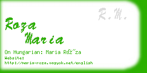 roza maria business card